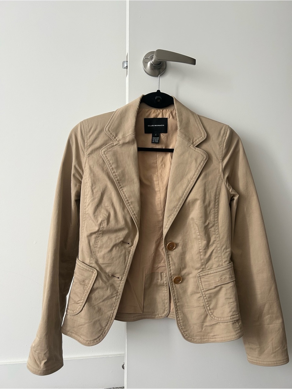 Club Monaco Beige Cotton Blazer